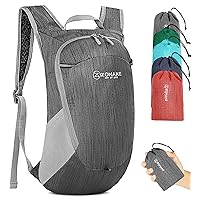 ZOMAKE Ultra Lightweight Packable Backpack 18L - Small Foldable Hiking Backpacks Water Resistant Folding Daypack for Travel(Black)