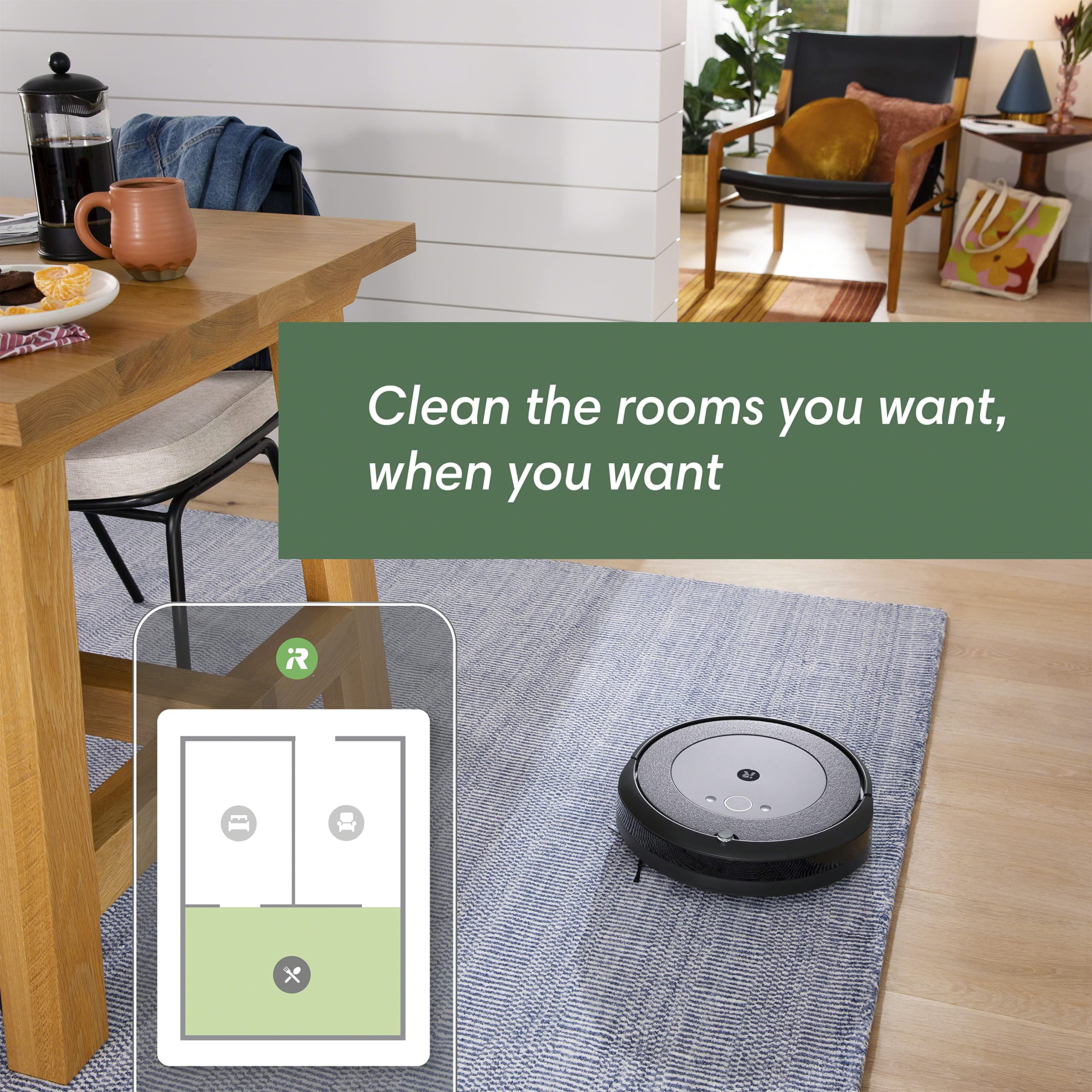 iRobot Roomba i3+ EVO (3550) Self-Emptying Robot Vacuum – Now Clean by Room with Smart Mapping, Empties Itself for Up to 60 Days, Works with Alexa, Ideal for Pet Hair, Carpets​, Roomba i3+