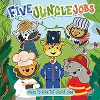 Little Hippo Books Five Jungle Jobs | Touch and Feel Books for Toddlers | Sound Books | Kid's Animal Books with Sound | Educational Children's Books and Sensory Books