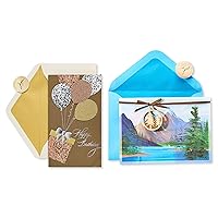 Papyrus Birthday Cards, Balloons and Mountain (2-Count)