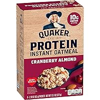Quaker, Instant Oatmeal, Cranberry Almond, 6x 2.18 Oz Pouches per Box