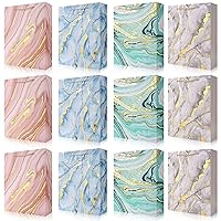 Lancool 12Pack Gift Bag, Gift Bags Medium Size, Premium Marble Gift Bags Medium Size, Gift Bags Small Size Bulk, 4 Assorted Designs Foil Gift Bags for Fathers Day, Baby Shower, Birthday, Wedding, Party Favors, 9.25Inch