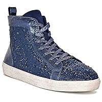 Foxy High Top Athletic Fashion Sneaker with Rhinestones