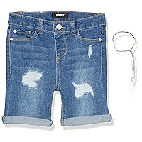 DKNY Girls' Classic 5-Pocket Denim Shorts