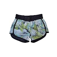Hurley Girl`s Dri-Fit Double Knit Beachrider Shorts (Medium, Flash Lime (E1E) / Black/Flash Lime)
