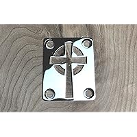Celtic Cross Neck Plate for your Custom Guitar or Bass - Chrome