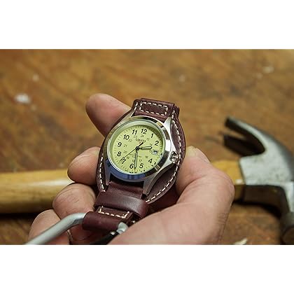 Dakota Watch Company Leather Field Clip Watch