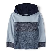 The Children's Place baby boys Colorblock Hooded Long Sleeve Top