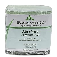 Clearly Natural Glycerine Bar Soap, Aloe Vera, 12 oz, 3 Count