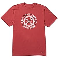 Mens Build It Cotton Short Sleeve Graphic T-Shirt, Crewneck Casual Tee