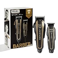 Wahl Professional 5-Star Barber Combo 8180 - Legend Clipper and Hero T-Blade Trimmer Set for Men's Grooming