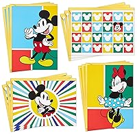 Hallmark Disney All Occasion Cards Assortment, 12 Blank Cards with Envelopes (Vintage Mickey Mouse and Minnie Mouse)