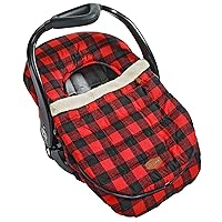 JJ Cole Winter Baby Car Seat Cover - Winter Car Seat Cover for Baby Seat or Stroller - Infant Car Seat Covers with Warm Lining - Buffalo Check