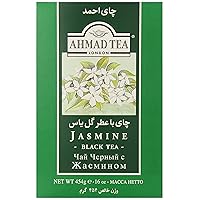 Ahmad Tea Black Tea, Jasmine Black Tea Loose Leaf, 454g - Caffeinated & Sugar-Free