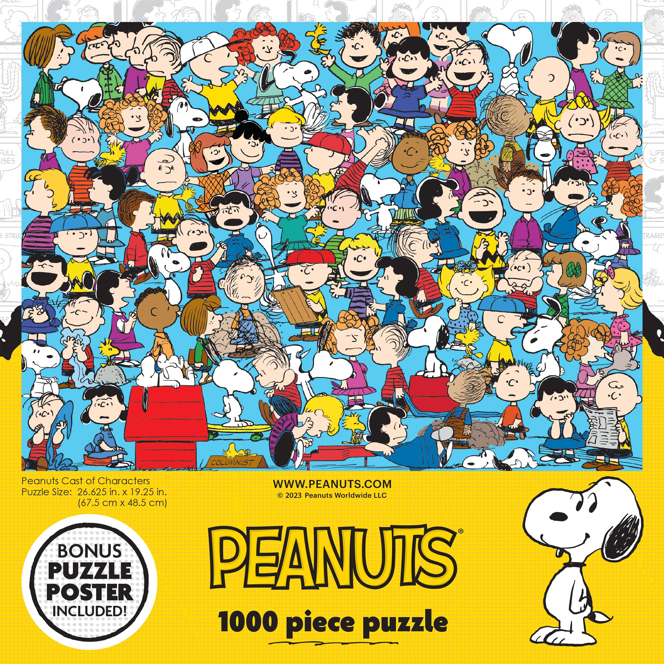 Cra-Z-Art - RoseArt - Peanuts - Cast of Characters - 1000 Piece Jigsaw Puzzle