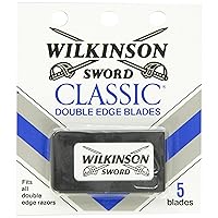 Wilkinson Sword Double Edge Razor Blade Refills for Men - 5 Count