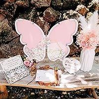 Personalized Butterfly Quinceanera Guest Book Drop Box Alternative Special Gifts for Daughter, Butterfly Mis Quince Sweet 15 Drop box Guest Book, Wooden Butterfly Guest Book For Quinceanera