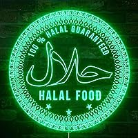 ADVPRO Halal Food Muslim Guaranteed RGB Dynamic Glam LED Sign - Cut-to-Edge Shape - Smart 3D Wall Decoration - Multicolor Dynamic Lighting st06s22-fnd-i0062-c