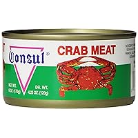 Consul Crab Meat in Water, 6 Ounce Can, Pack of 6