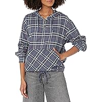 UNIONBAY Women's Kassandra Plaid Pullover Hooded Shirt