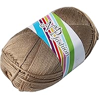 NP Fashion 100% Polyester Thai Made Thread for Knitting - 100gram, Brown