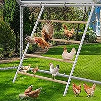 YITAHOME Chicken Perch Ladder for Coops, Chicken Roosting Bars for Backyard Poultry, Chicken Run Accessories Toys (55.1''L x 39.3''W)