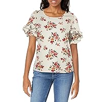 Star Vixen womens Ruffle Tulip Sleeve Casual Top