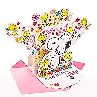 Hallmark Birthday Pop Up Card with Song from Son or Daughter (Peanuts Snoopy and Woodstock Pop Up, Plays Linus and Lucy by Vince Guaraldi)