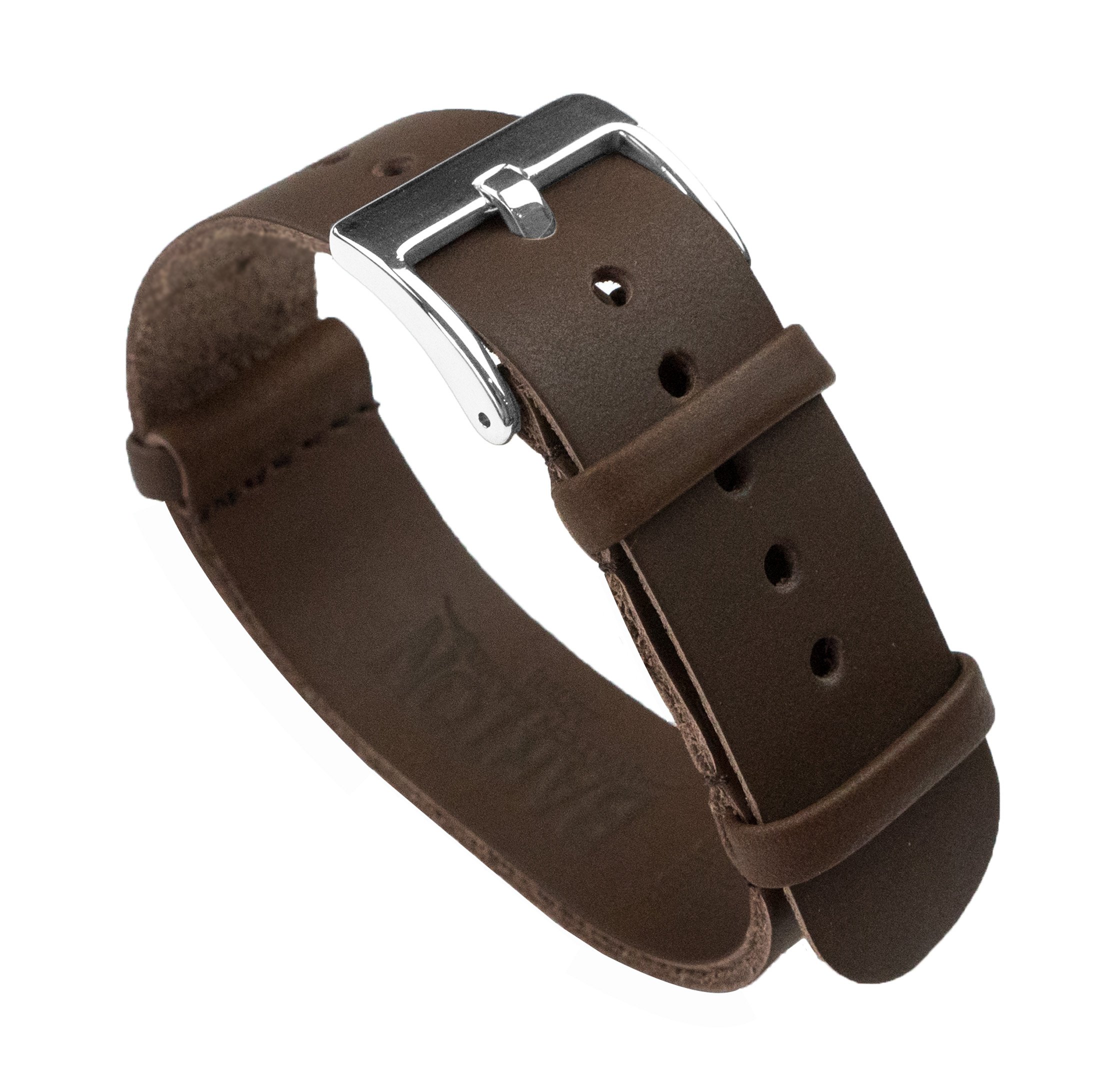BARTON Leather NATO® Style Watch Straps - Choose Color, Length & Width - 18mm, 20mm, 22mm, 24mm Bands