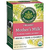Traditional Medicinals Tea, Organic Mother's Milk, Promotes Healthy Lactation, Breastfeeding Support, 16 Tea Bags