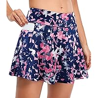 Fulbelle Tennis Skirts for Women Elastic Athletic Golf Skorts with Pockets