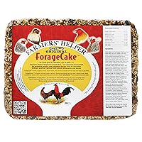 Farmers' Helper Original Forage Cake Food For Chickens, Turkeys, Peafowl, Guinea Fowl, Geese, Pheasants and Ducks, 2.5 Pound, 6 Pack