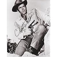 Clint Walker, Vintage TV Star, Cheyenne, 8 X 10 Photo Autograph on Glossy Photo Paper