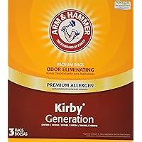 Arm & Hammer Kirby Vacuum Bags, Replacement for Kirby Generation Series, Neutralize Odors and Filter pet dander, pollen, and dust mites, pack of 3 bags