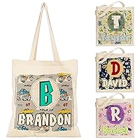 Pertion 6 Pack Small Canvas Tote Bags, 9x8x4inch Reusable Cotton Shopping  Bags Bulk DIY Mini Tote Bag Gift Bags for Kids