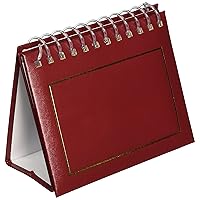 Pioneer Photo Albums 50 Pocket Spiral Bound Leatherette Mini Photo Album Easel for 4 by 6-Inch Prints, Burgundy