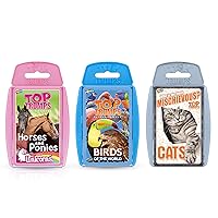 Top Trumps Wings, Hooves and Paws Bundle Card Game, Learn about Birds, Cats, Horses and Ponies and Unicorns, educational travel pack, gift and toy for boys and girls aged 6 plus