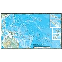 Cool Owl Maps Pacific Ocean Wall Map Poster Paper