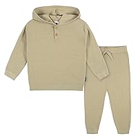 Gerber Baby Boys Toddler Sweater Knit Hooded Top and Pant Set