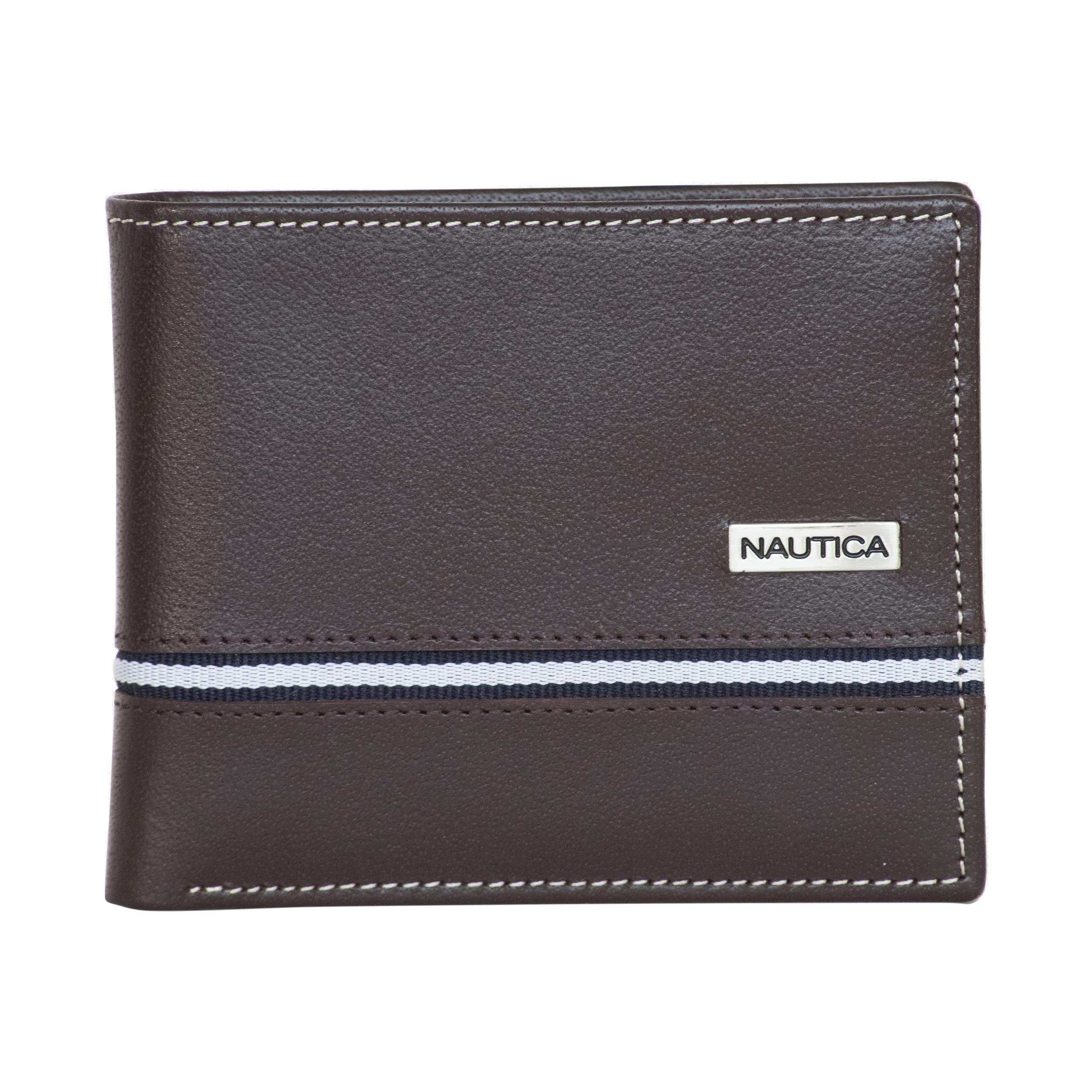 Nautica Logo Ribbon Leather Wallet