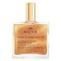 Huile Prodigieuse Shimmer Multi-Purpose Dry Oil - Luxurious Radiant Glow and Hydration for Face, Body & Hair
