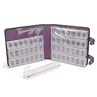 CRAFT MATES Bead Organizer and Plastic Storage Containers for Crafts, Buttons, Pins and More, 56 Locking Compartments, Clear Lids
