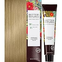 Permanent 9N Light Natural Blonde Hair Color Dye - Naturally-derived, Vegan & 100% Gray Coverage that Lasts up to 8 Weeks