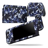 Compatible with Nintendo DSi XL - Skin Decal Protective Scratch-Resistant Removable Vinyl Wrap Cover - Blue Vector Camo