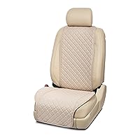 IVICY Linen Car Seat Cover for Cars - Soft & Breathable Front Premium Covers with Non-Slip Protector Universal Fits Most Automotive, Vans, SUVs, Trucks - 1 Unit