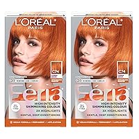 Feria Multi-Faceted Shimmering Permanent Hair Color, C74 Intense Copper, Hair Dye Kit, Pack of 2