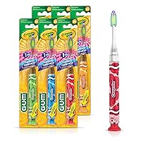 10070942124895 Crayola Kids' Timer Light Toothbrush, Ultra Soft, Ages 3+, Assorted Colors, Pack of 6