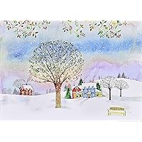 Peter Pauper Press, Inc. Village Twilight Deluxe Boxed Holiday Cards (20 cards, 21 self-sealing envelopes)
