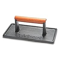 Cuisinart CGPR-221 Cast Iron Grill Press (Wood Handle), Weighs 2.1-pounds
