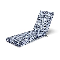 Classic Accessories Vera Bradley Water-Resistant x 44 x 28 x 3 Inch, Ikat Island Patio Chaise Lounge Cushion, 21